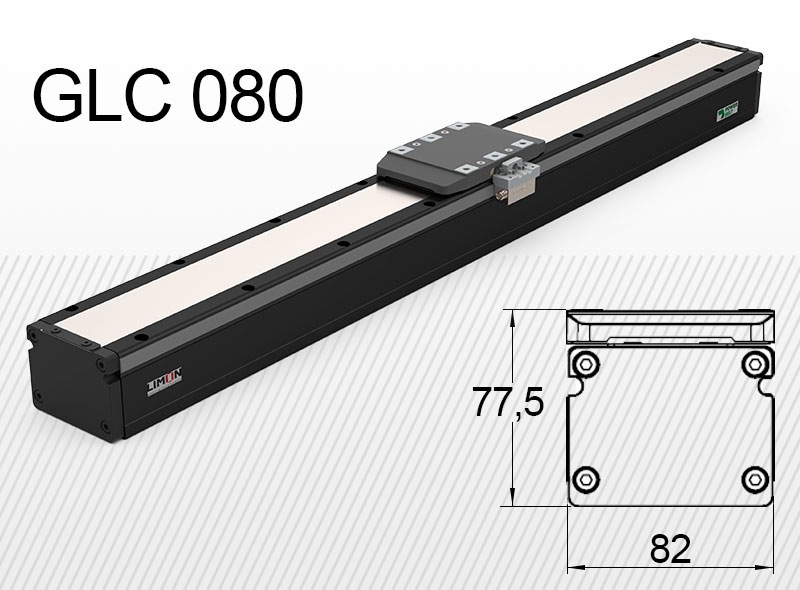 Tip GLC 080<br />Najveće opterećenje 20kg*<br />Radni hod: 50-1650mm